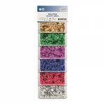 Pailletten 6mm 30g 6 Farben bunt glänzend - Glorex