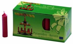 Pyramidenkerze 50er rot 14x70mm