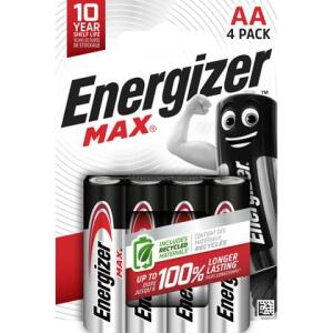 ENERGIZER Batterie Max Alkaline AA / Mignon / LR6 4 Stück