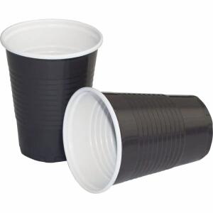 Thermobecher, 100 Stück braun/weiß,0,18L PP