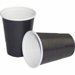 Thermobecher, 100 Stück braun/weiß,0,18L PP