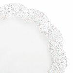 DEMMLER  Spitzenpapier Rose weiß 17cm 24St rund