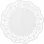 DEMMLER  Spitzenpapier Rose weiß 28cm 6St