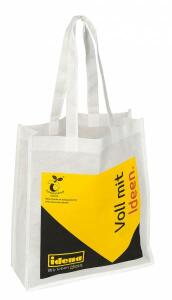 Idena Tragetasche Gr. M kompostierbar 30x35x10cm - Größe M, non woven, PLA