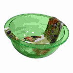 Salatschüssel Kunstoff transpa.Ø ca.26,5 cm