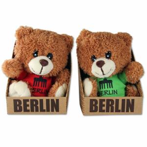 Plüschbär Berlin mit T-Shirts 2-farbig sort.