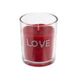 OOTB Rote Duftkerze (Rose) im Glas Love ca. 7 x 6 cm