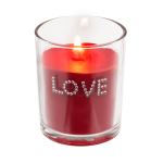 OOTB Rote Duftkerze (Rose) im Glas Love ca. 7 x 6 cm