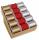 Ringelband Bicolour 30m x 10mm, Gold Rot Silber - matt - Präsent