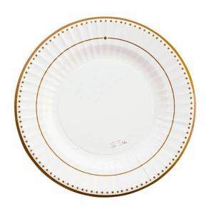 Teller Gold 8er-Set ø 21cm, weiß