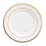 Teller Gold 8er-Set ø 21cm, weiß