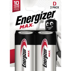 ENERGIZER Batterie Max Mono D 1,5V, weiß/rot, 2 Stück