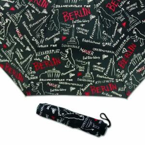 Taschenschirm Berlin Sketch schwarz
