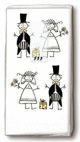 Motiv Taschentuch FSC-Mix 10 Stck. Just married