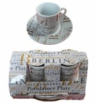 Espressotassen 2er Set Berlin weiß/Silber/Gold