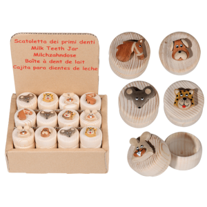 OOTB Naturholz-Milchzahndose Animals