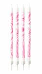 Geburtstagskerzen 12er marmoriert pink