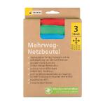 Netzbeutel 3er 3 Größen - rot 30x20cm,...