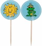 Deko Picker 10 Stück Frosch & Sonne, sortiert