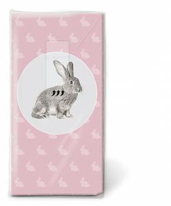 Motiv Taschentuch FSC-Mix Portrait of rabbit