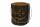 Windlicht aus Holz 12cm Motiv Halloween mit Kerze - in Baumstammoptik mit Henkel, Glas 68x87mm, Kerze 43x48mm, - House Of Rustic