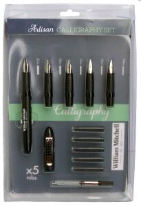 Standardgraph ARTISAN Füller Set 5 verschiedene Federn 5 schwarze Patronen und Converter 1 Stück