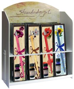 Standardgraph Kalligraphie-Set BLUMEN mit 4 x 3 Sets sortiert im Display