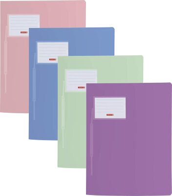 4 Brunnen Marken-Schnellhefter A4 Hartplastik transluzent Fact!pp extra stark pastellfarben