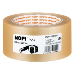Nopi Verpackungsklebeband PVC - 50 mm x 66 m, transparent
