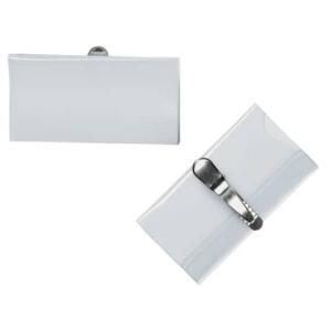 Q-Connect Namensschilder - mit Krokoklemme, 75 x 40 mm