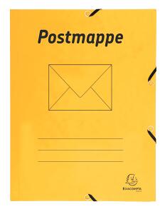 Sammelmappe Postmappe - A4, 425 g/qm, Gummizug, 3 Klappen, gelb
