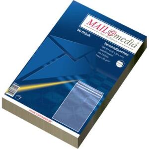 MAILmedia Versandtaschen Recycling - C4 , mit Fenster, selbstklebend, 90 g/qm, braun, 50 Stück