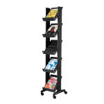 Paperflow Mobiler Prospektständer CORNER, schwarz