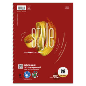 Staufen Collegeblock A4 160 Bl 70g Lin 28 Green 5mm kariert mit DR