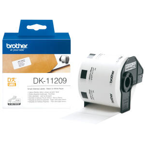 Brother DK-Einzeletiketten Papier - Adress-Etiketten, 29x62 mm, 800 Stück, schwarz auf weiß