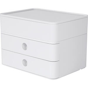 HAN SMART-BOX PLUS ALLISON Schubladenbox mit Utensilienbox - stapelbar, 2 Laden, snow white/snow white