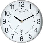 Unilux WAVE Wanduhr mit Funksteuerung metallgrau,...