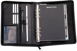 Zeitplaner A5 Leder schwarz BIND T 3-1 ohne Kalendarium RV