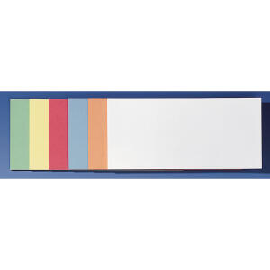Franken selbstklebende Moderationskarte - Rechteck, 205 x 95 mm, sortiert, 300 Stück