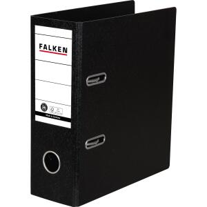 Falken Falken Ordner - A5 hoch, 80mm, Hartpappe, schwarz