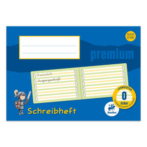 Staufen Schreibheft A5quer 16Bl 90g Lin0 Premium Lernsystem fbg.Mittelzeile