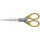 WESTCOTT Schere Titanium Super, rostfrei, abgerundet, gerade, asymmetrisch, grau/gelb, 18cm