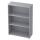 Hammerbacher Regal - 3OH, 33 cm tief, Grau