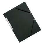 Q-Connect Eckspanner - Karton A4 mit Gummizug schwarz