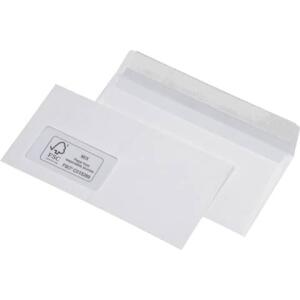 MAILmedia Briefumschläge Recycling - DIN lang (220x110 mm), mit Fenster, haftklebend, 100g/qm, 100 Stück