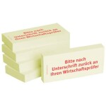 BIZSTIX Haftnotizen "Bitte nach Unterschrift...