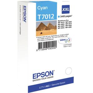Inkjetpatrone T7012 cyan EPSON C13T70124010 HY XXL