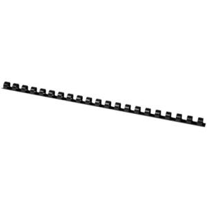 Q-Connect Plastik-Binderücken, 10 mm, für 65 Blatt, schwarz, 100 Stück
