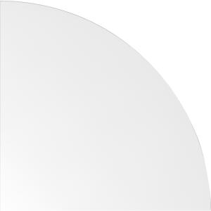 Hammerbacher Verkettungswinkel Viertelkreis für 4-Fuß-Schreibtisch - 80 x 80 cm, Weiß