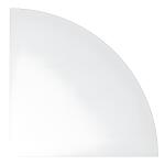 Verkettungswinkel Viertelkreis 4-Fuß-Schreibtisch - 80 x 80 cm, Weiß